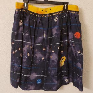 Modcloth Cotton Skirt with Pockets in Solar System